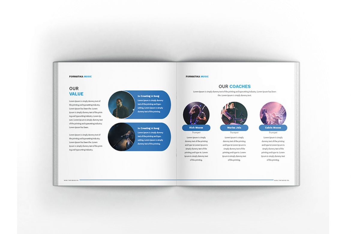 Music Square Brochure Template alt