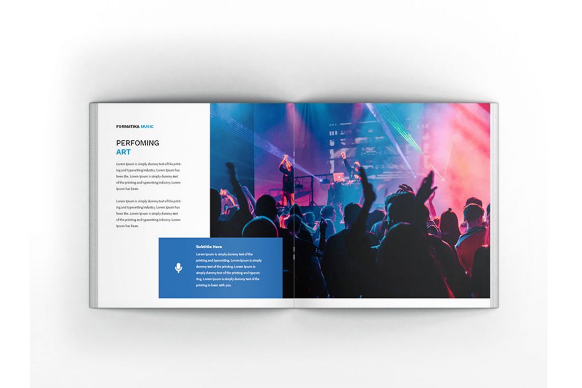 Music Square Brochure Template - view 4