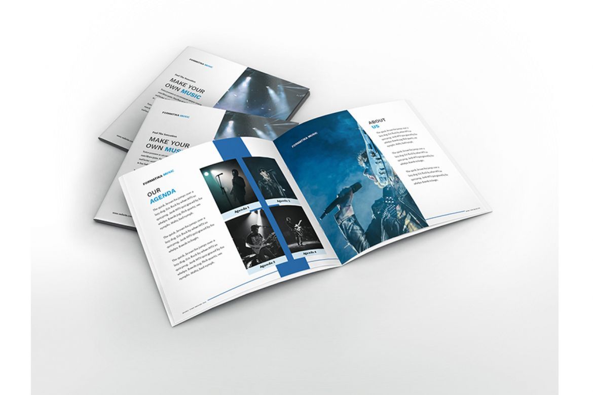 Music Square Brochure Template - view 6