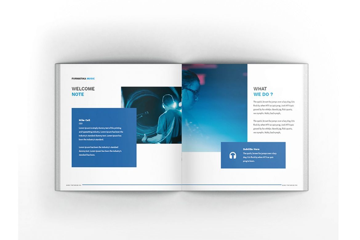 Music Square Brochure Template - view 7