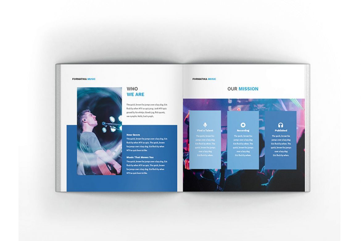Music Square Brochure Template - view 8