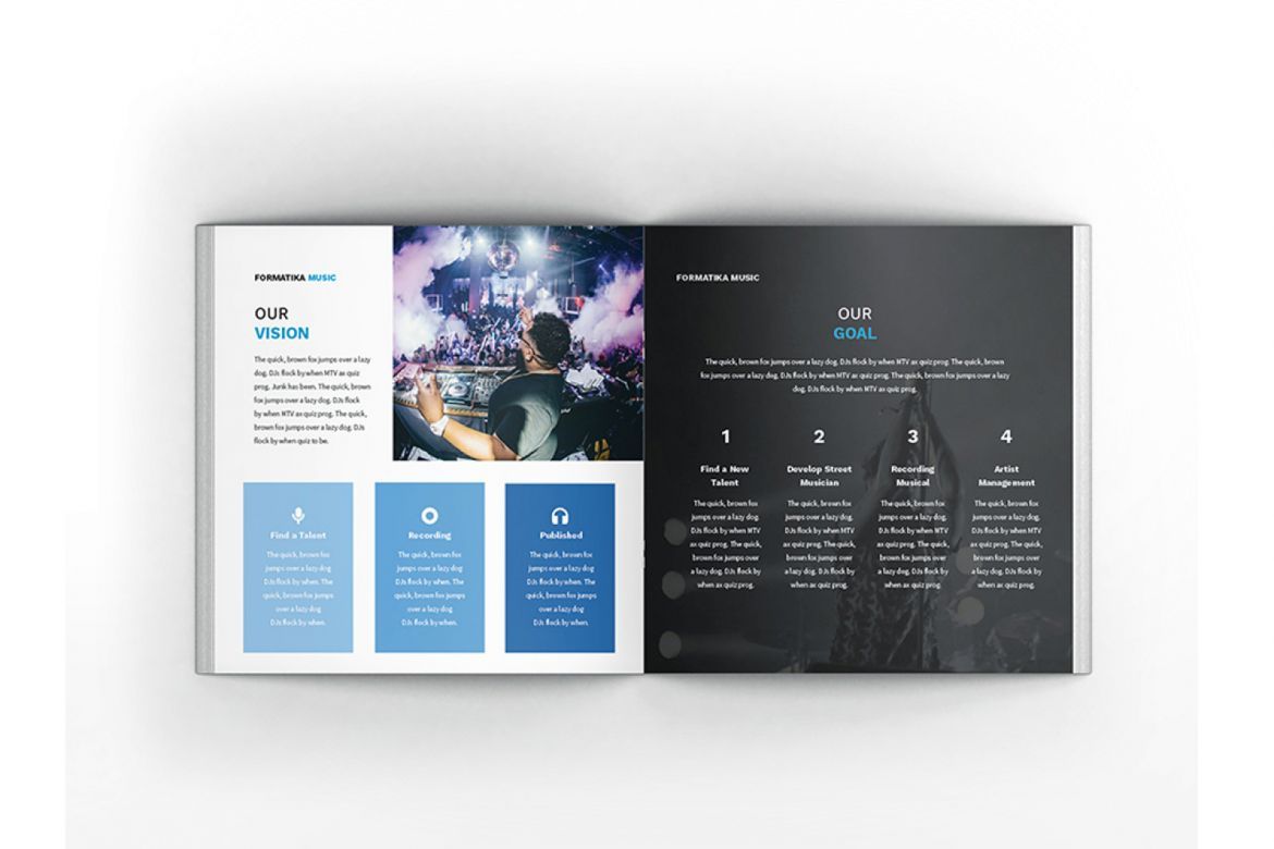 Music Square Brochure Template - view 9