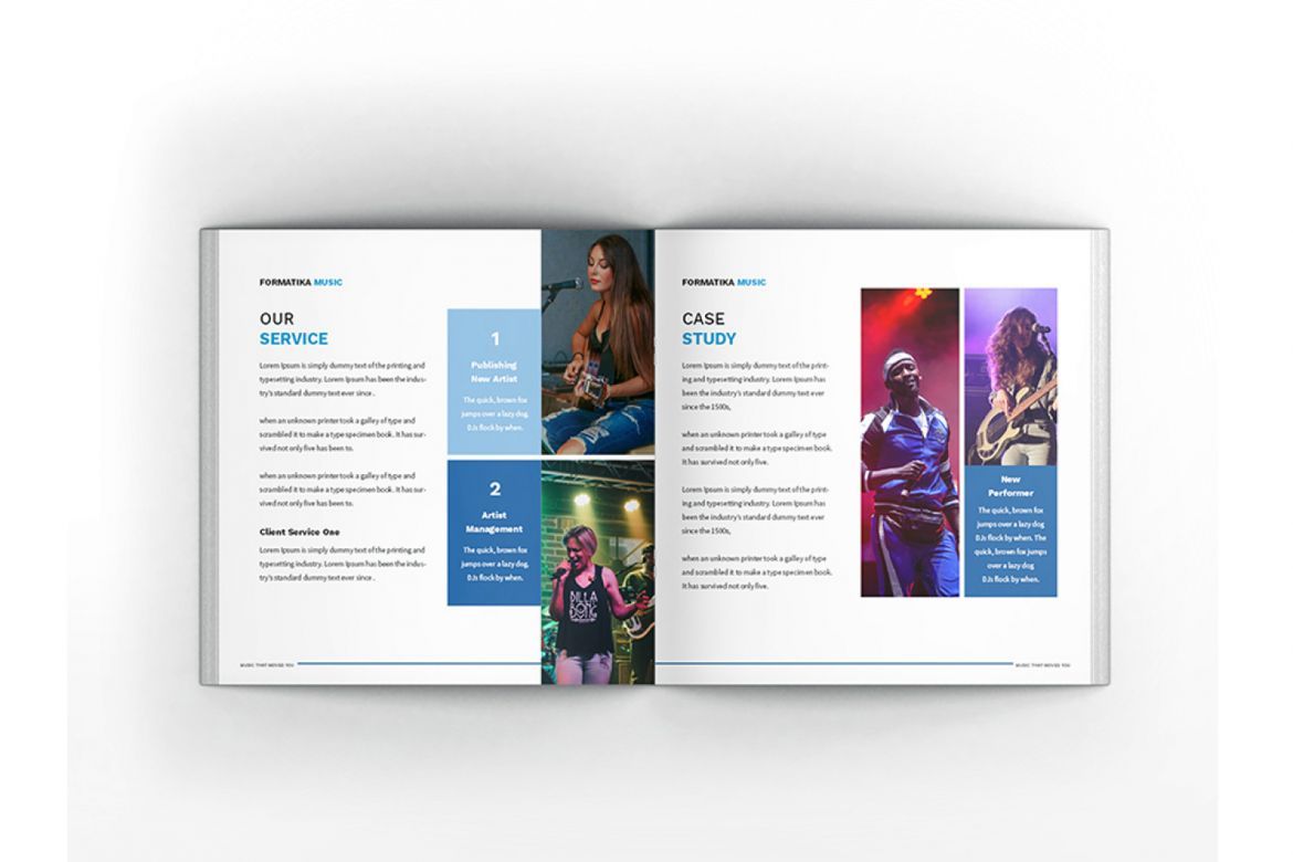 Music Square Brochure Template - view 10
