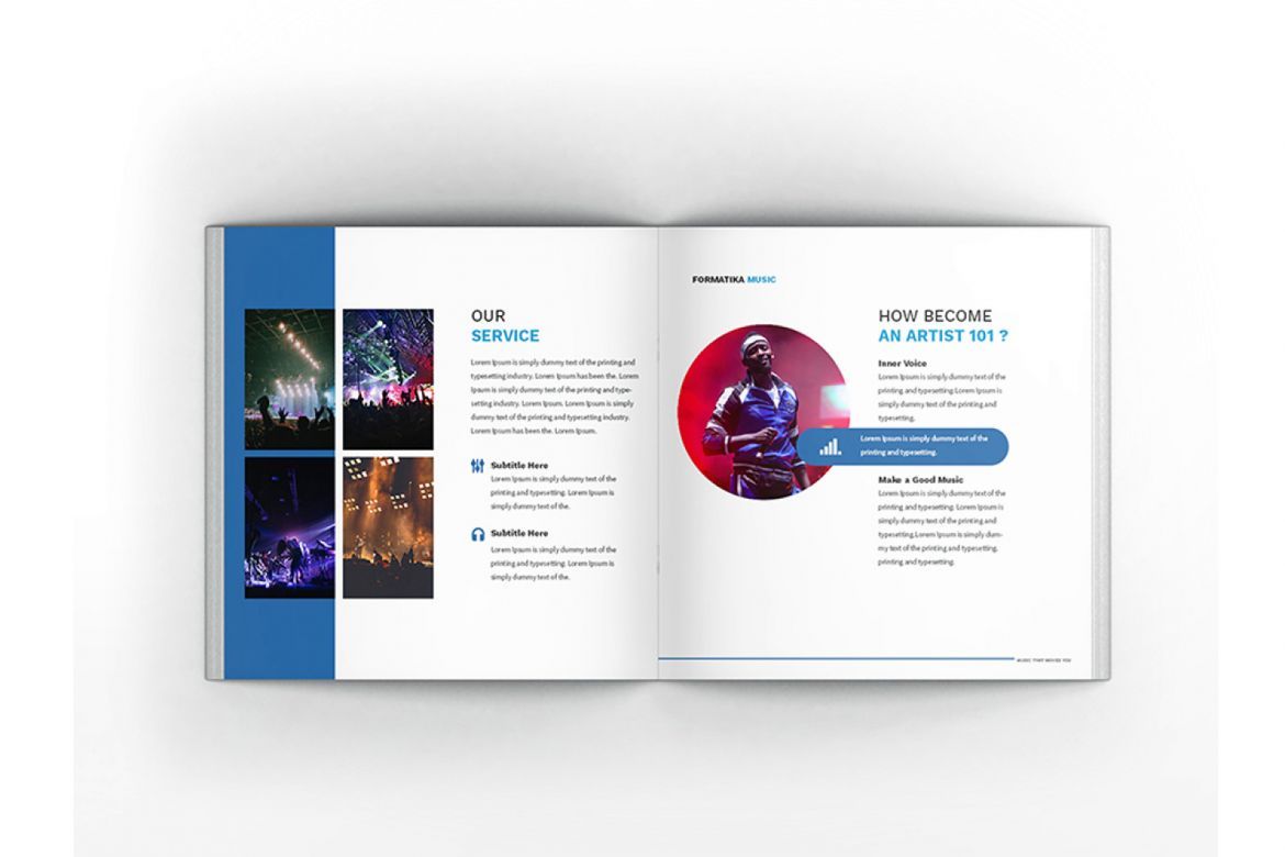 Music Square Brochure Template - view 12