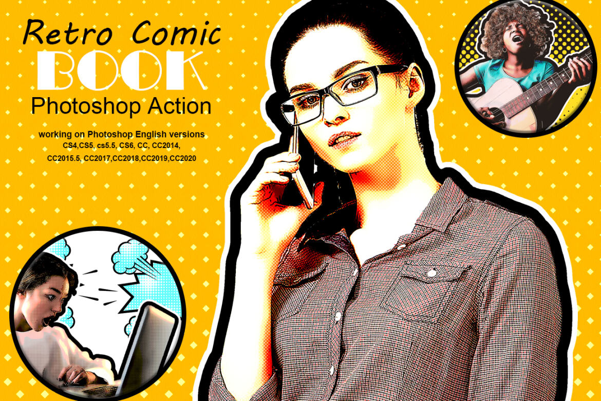 Retro Comic Book FREE Photoshop Action - view 14
