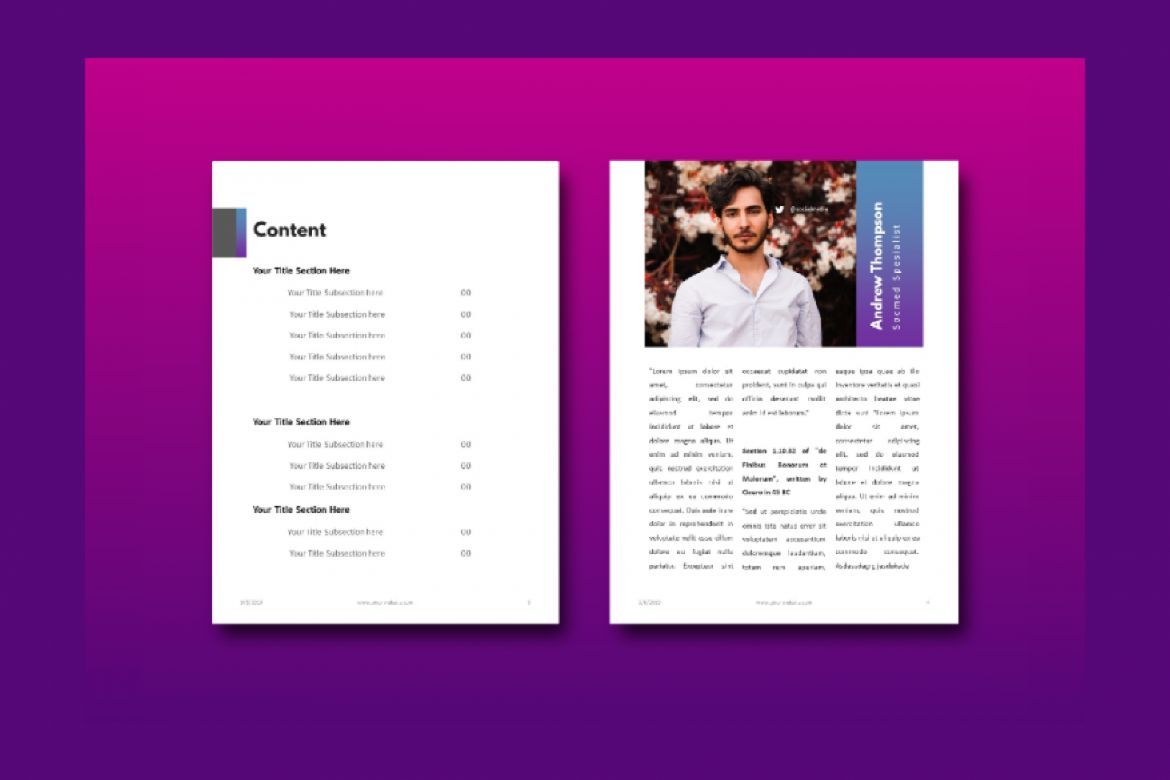 16 Pages Social Media Marketing eBook Template PowerPoint - view 4