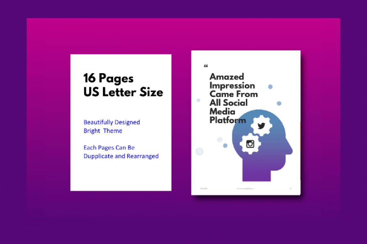 16 Pages Social Media Marketing eBook Template PowerPoint - view 5