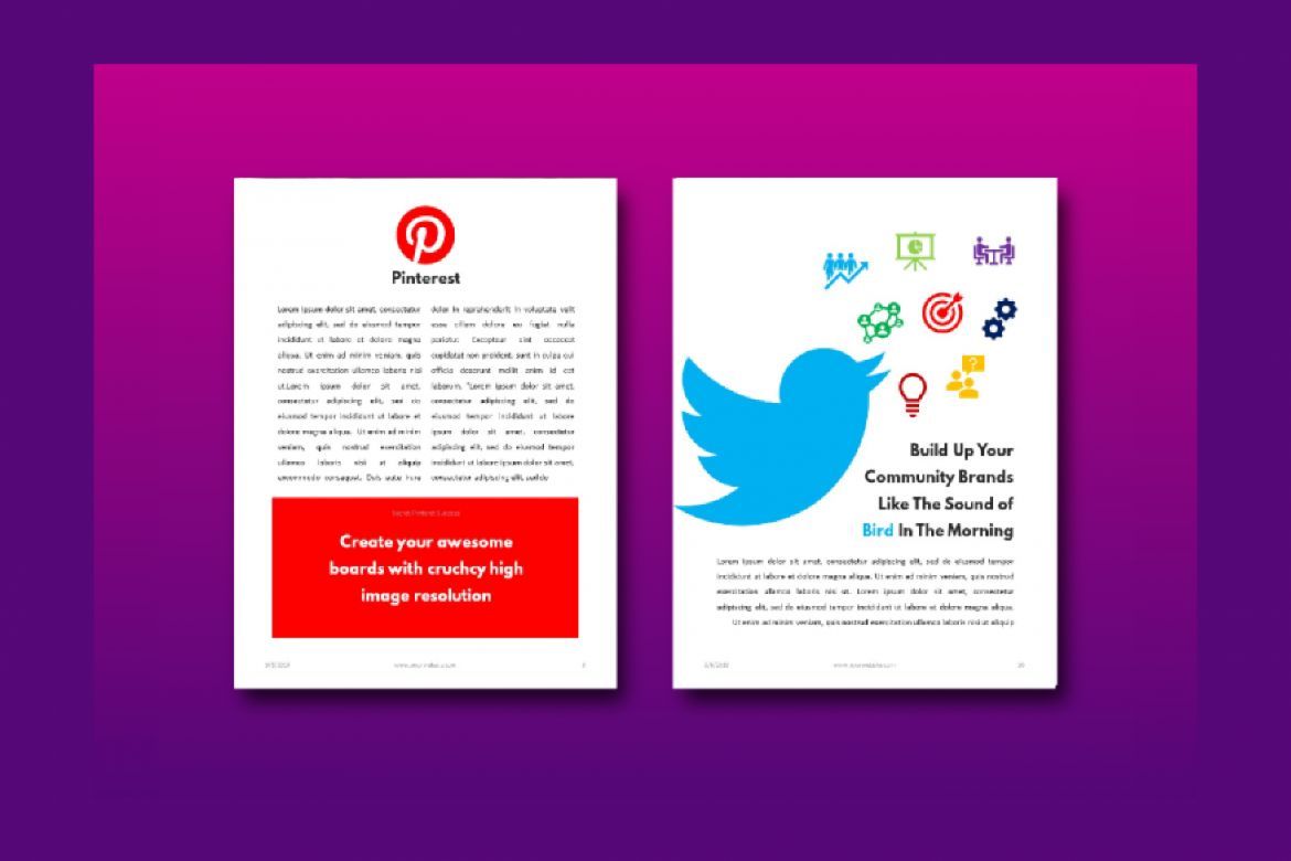 16 Pages Social Media Marketing eBook Template PowerPoint - view 7