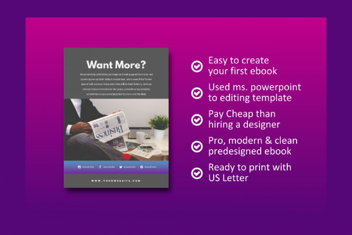 16 Pages Social Media Marketing eBook Template PowerPoint - view 9