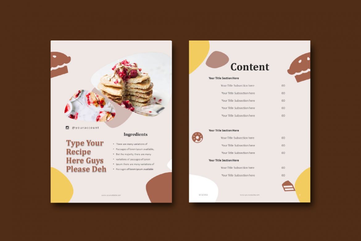 16 Pages Bakery Recipe eBook Template PowerPoint - view 4