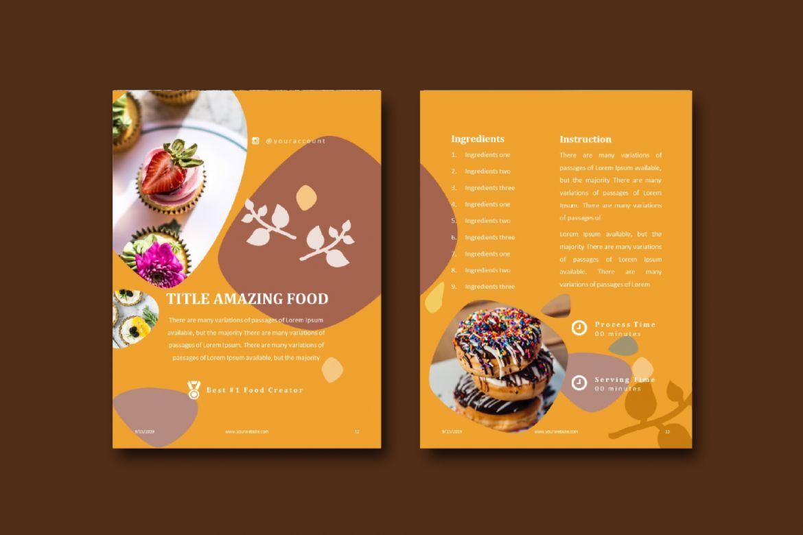 16 Pages Bakery Recipe eBook Template PowerPoint - view 8