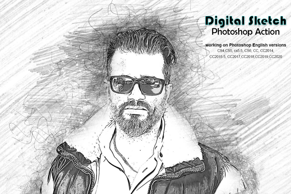 Digital Sketch FREE Photoshop Action - view 10