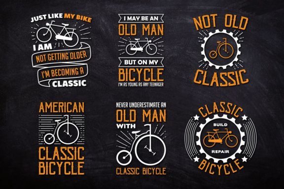 Old Bicycle Quotes for T-Shirt or Social Media