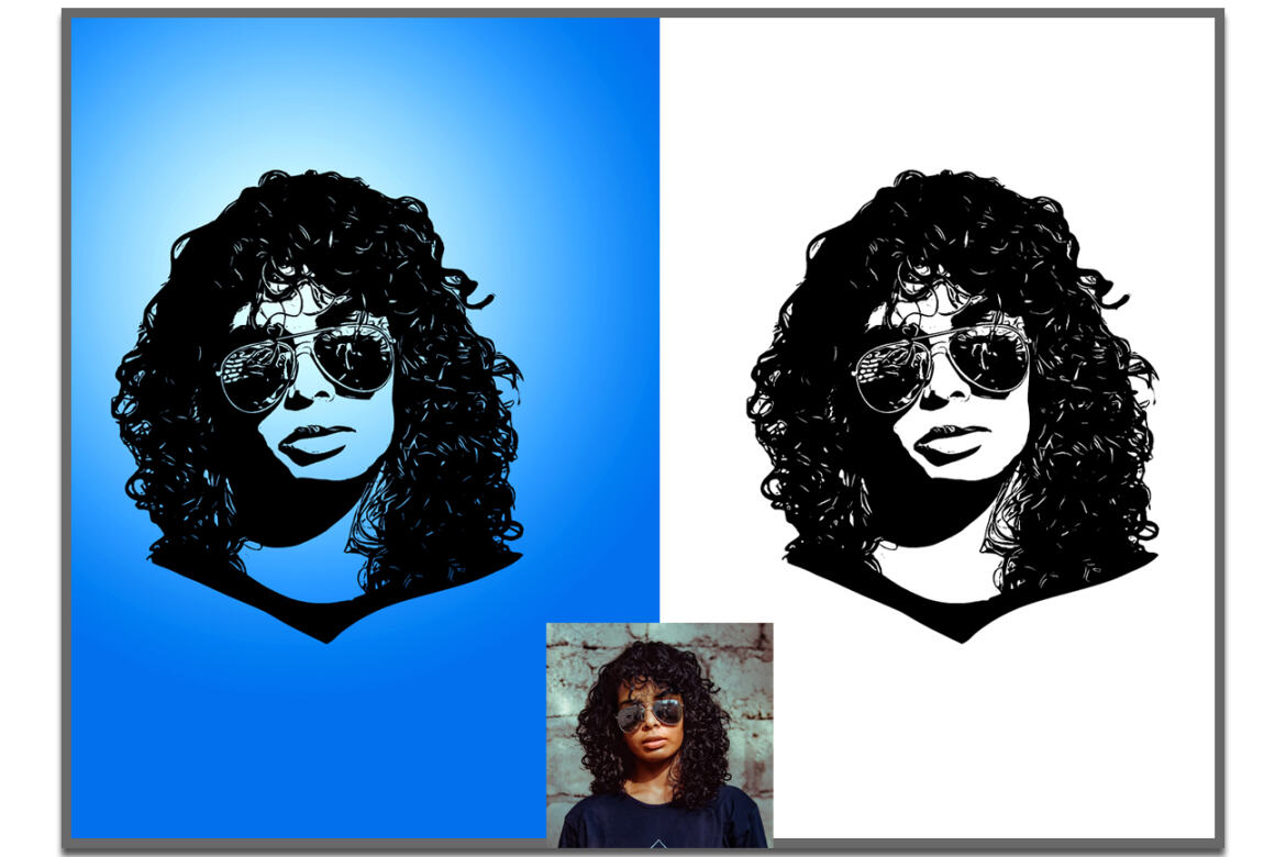 Vector Trace FREE Photoshop Action alternate