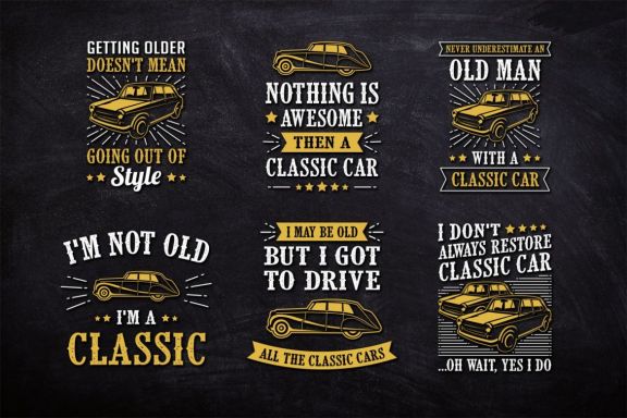 Classic Car Quotes for T-Shirt or Post on Social media