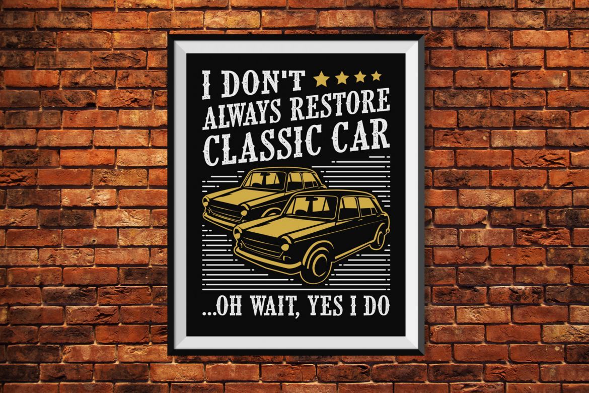 Classic Car Quotes for T-Shirt or Post on Social media alt