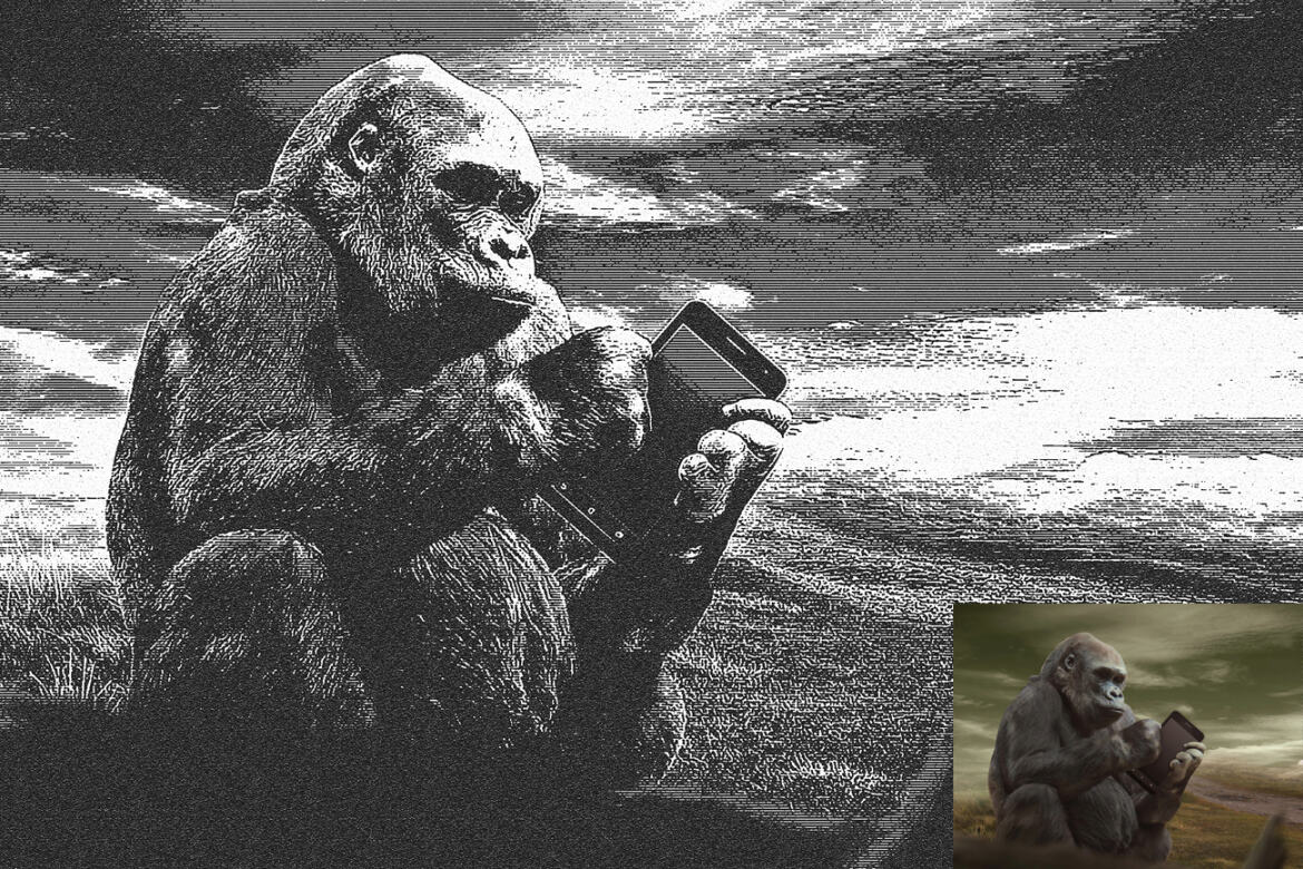 Novel Sketch Portrait FREE Photoshop Action alternate