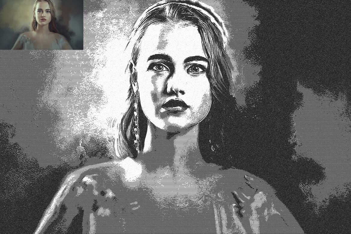 Novel Sketch Portrait FREE Photoshop Action - view 10