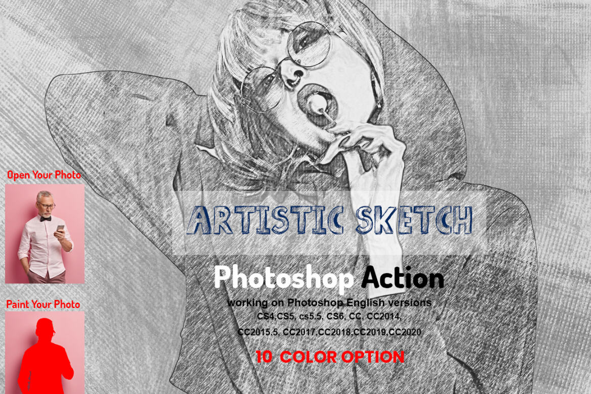Artistic Sketch FREE Photoshop Action - view 11