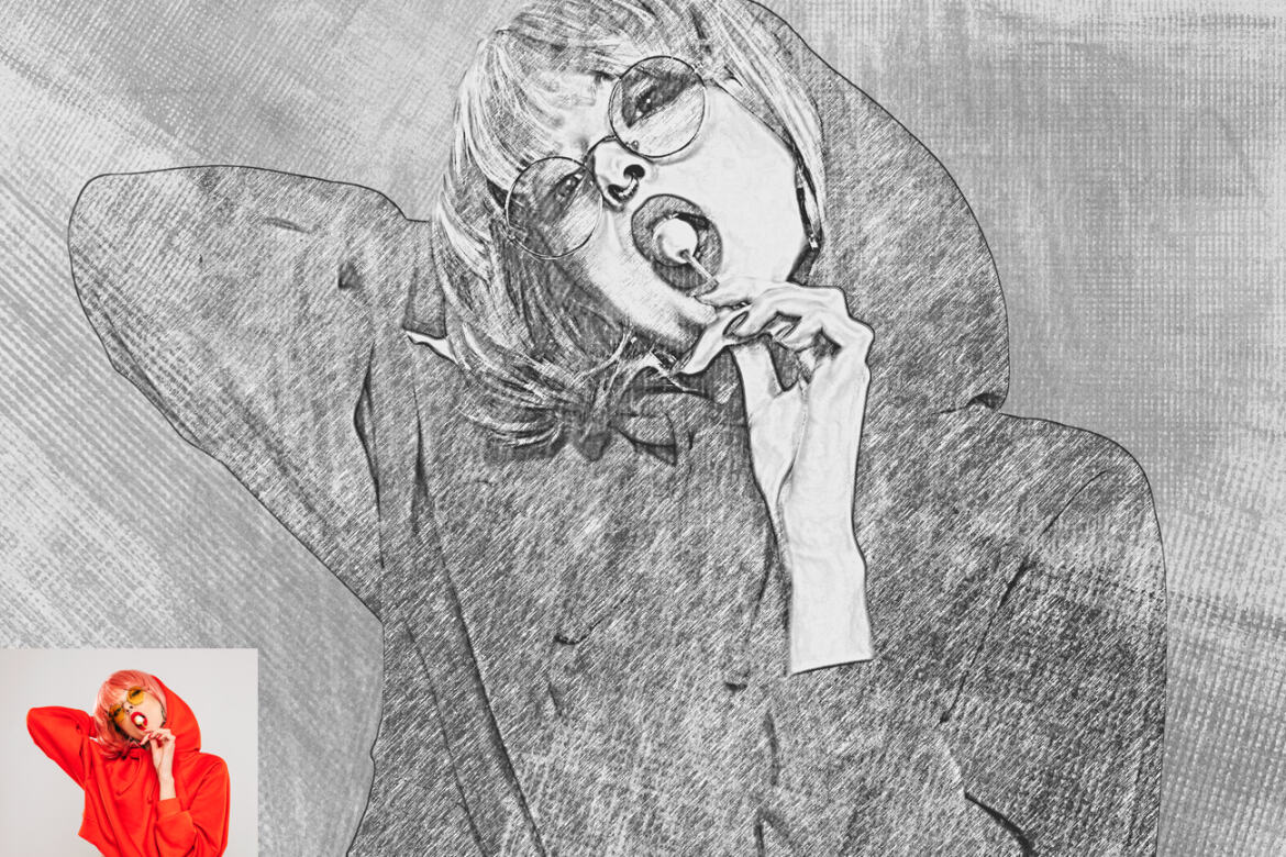 Artistic Sketch FREE Photoshop Action - view 4