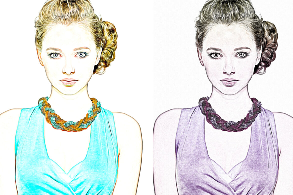 Oil Sketch Portrait FREE Photoshop Action - view 5