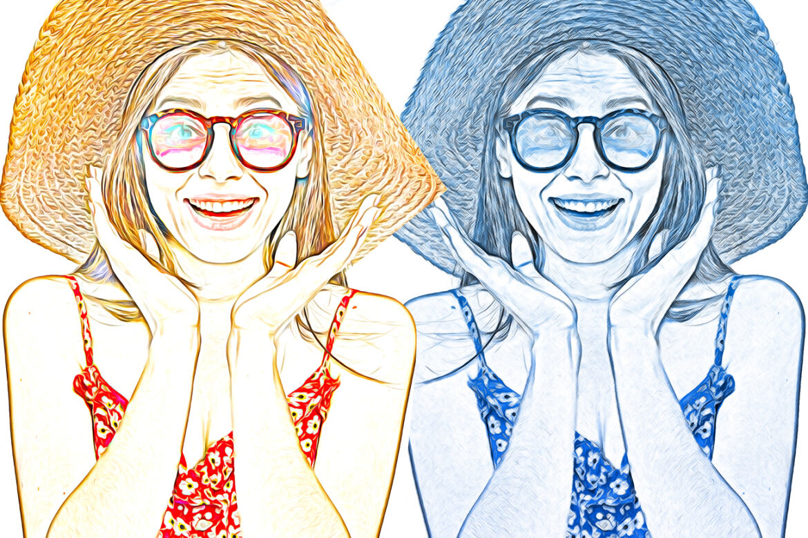 Oil Sketch Portrait FREE Photoshop Action alternate