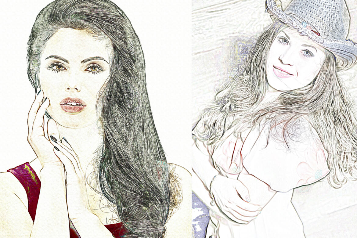 Oil Sketch Portrait FREE Photoshop Action - view 6