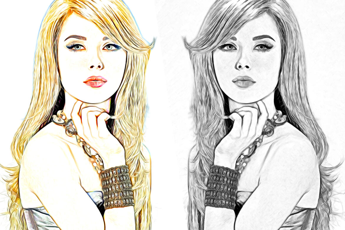 Oil Sketch Portrait FREE Photoshop Action - view 9