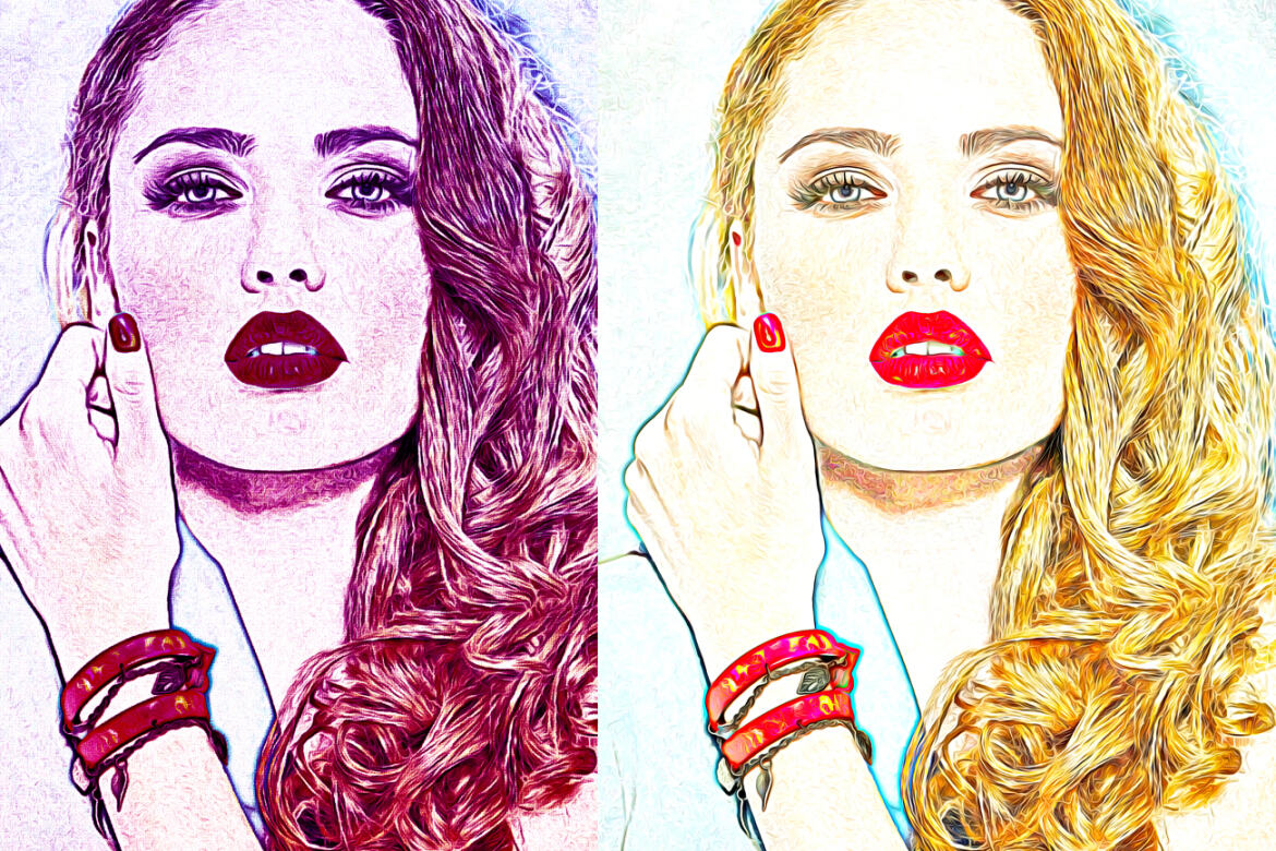 Oil Sketch Portrait FREE Photoshop Action - view 8