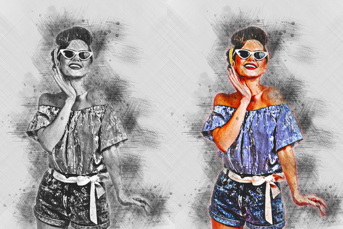 Pencil Canvas Sketch FREE Photoshop Action - view 11