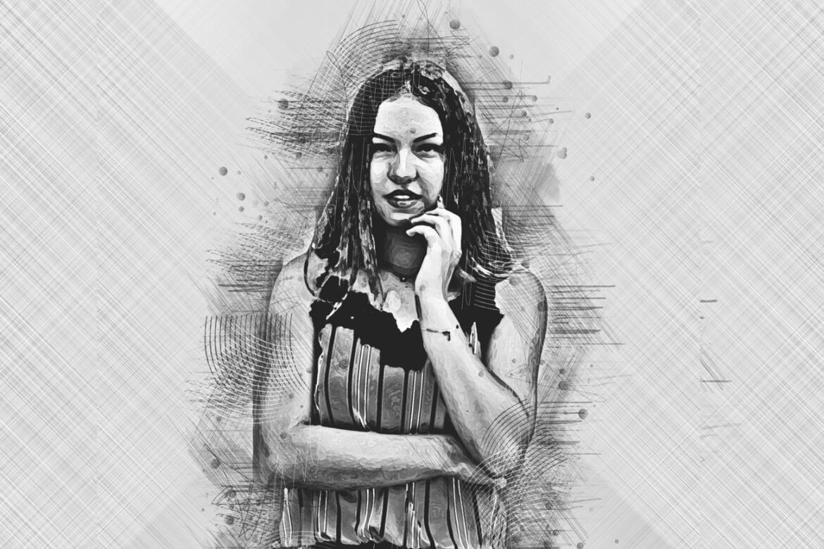 Pencil Canvas Sketch FREE Photoshop Action - view 13