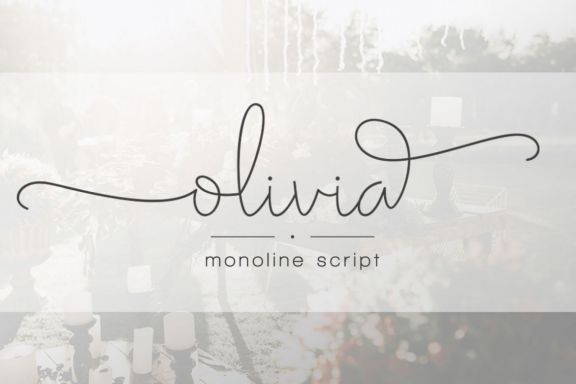 Olivia - Elegant Monoline Script