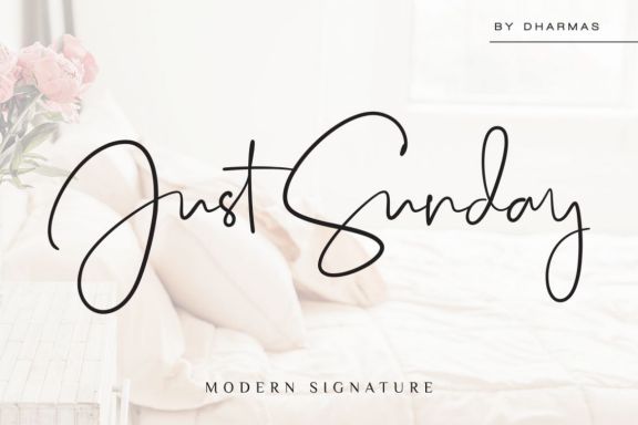 Just Sunday - Family Modern Script