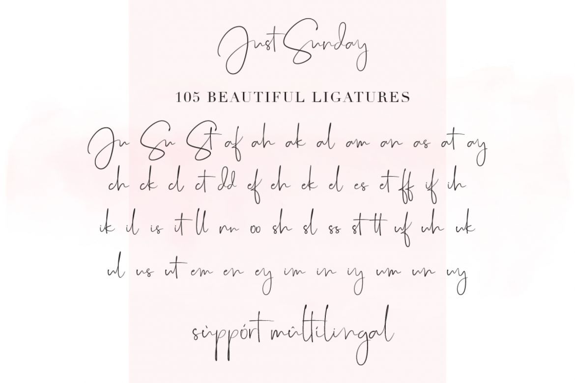 Just Sunday - Family Modern Script - view 14