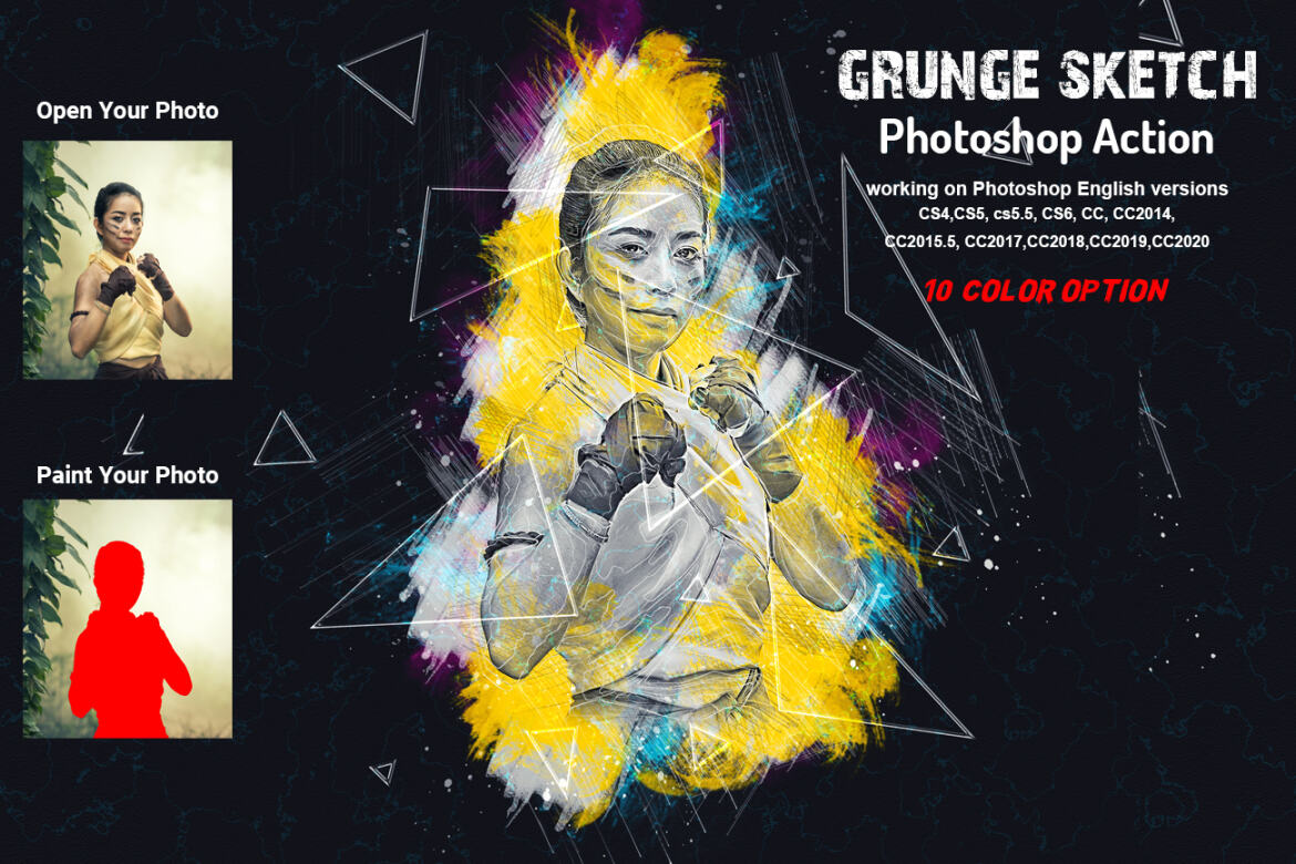 Grunge Sketch FREE Photoshop Action - view 12