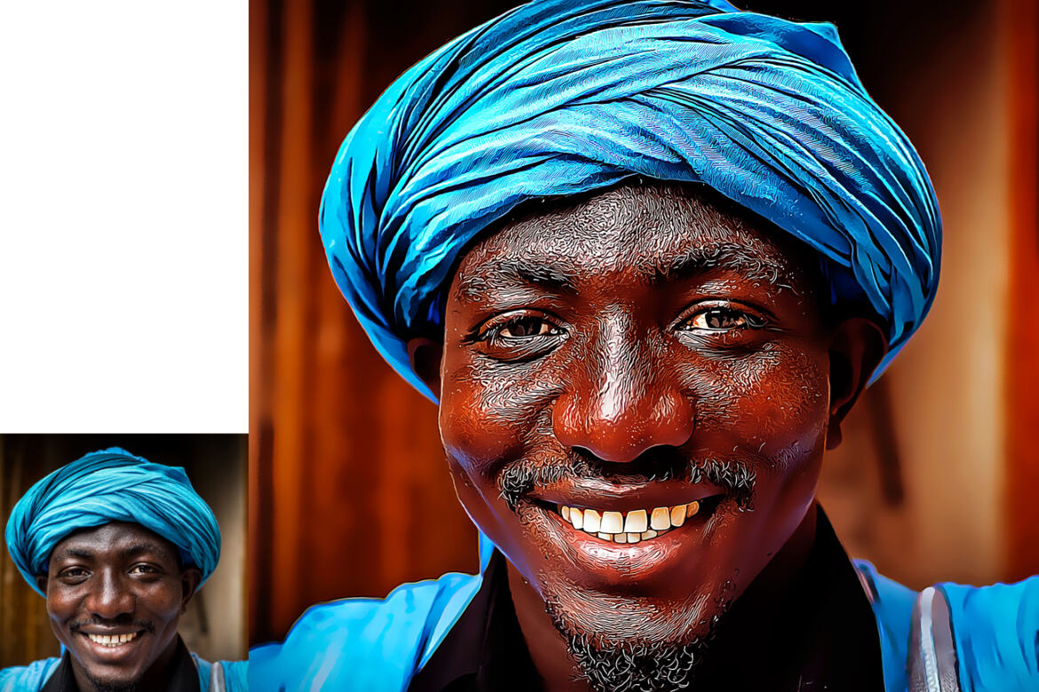 Cartoon Portrait FREE Photoshop Action - view 4