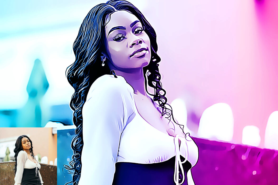 Cartoon Portrait FREE Photoshop Action - view 8