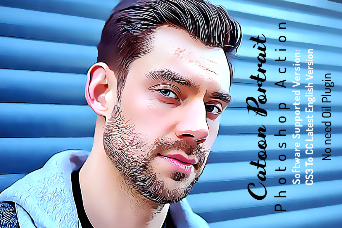 Cartoon Portrait FREE Photoshop Action - view 11