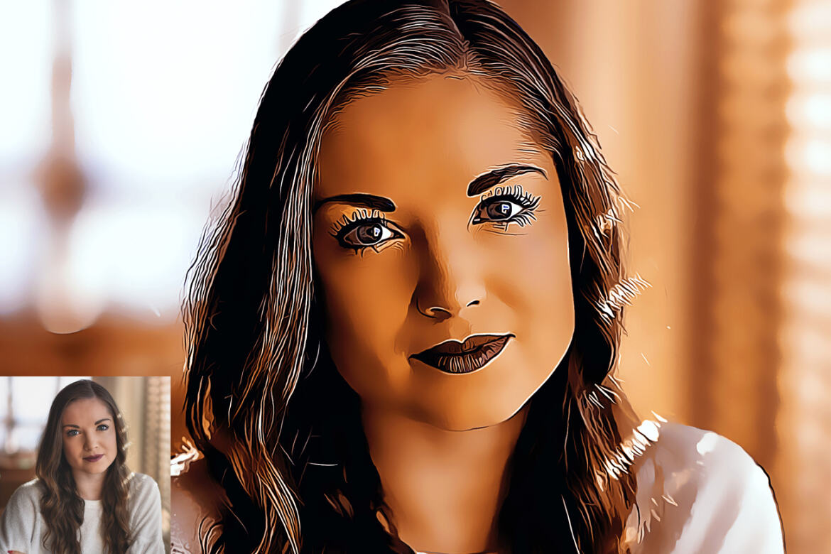 Cartoon Portrait FREE Photoshop Action - view 6