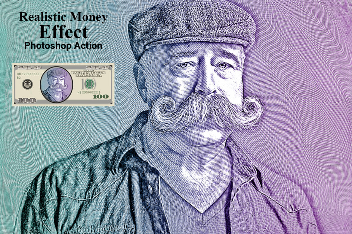 Realistic Money Effect FREE Photoshop Action - view 10
