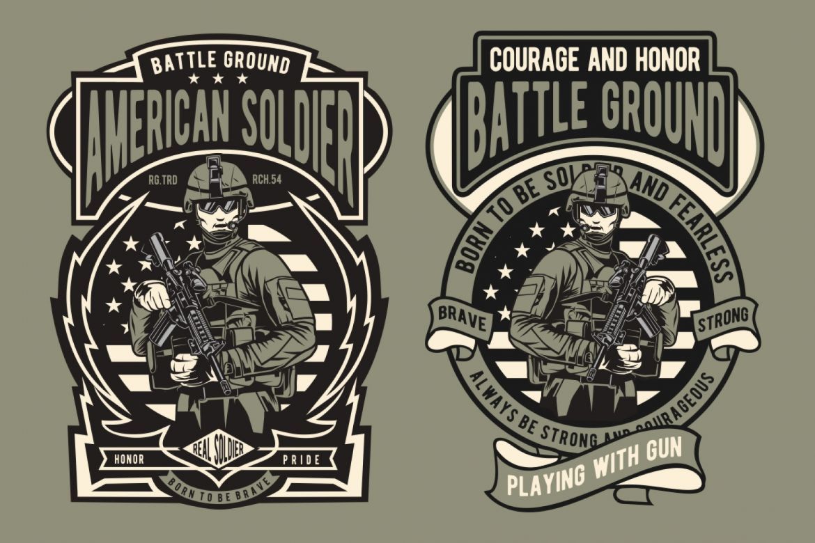 6 Army Badge Design Set alternate