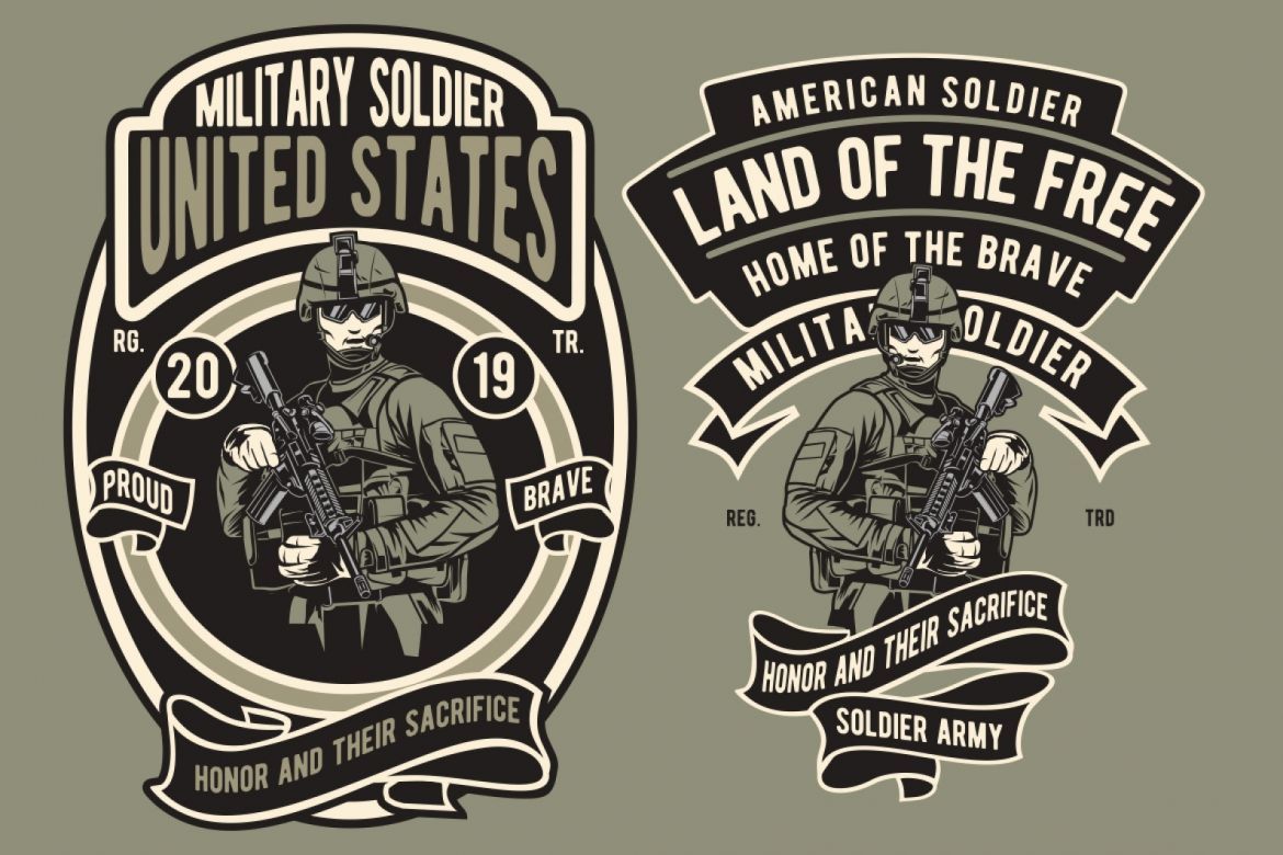 6 Army Badge Design Set - view 4