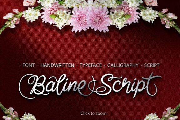 Baline script font