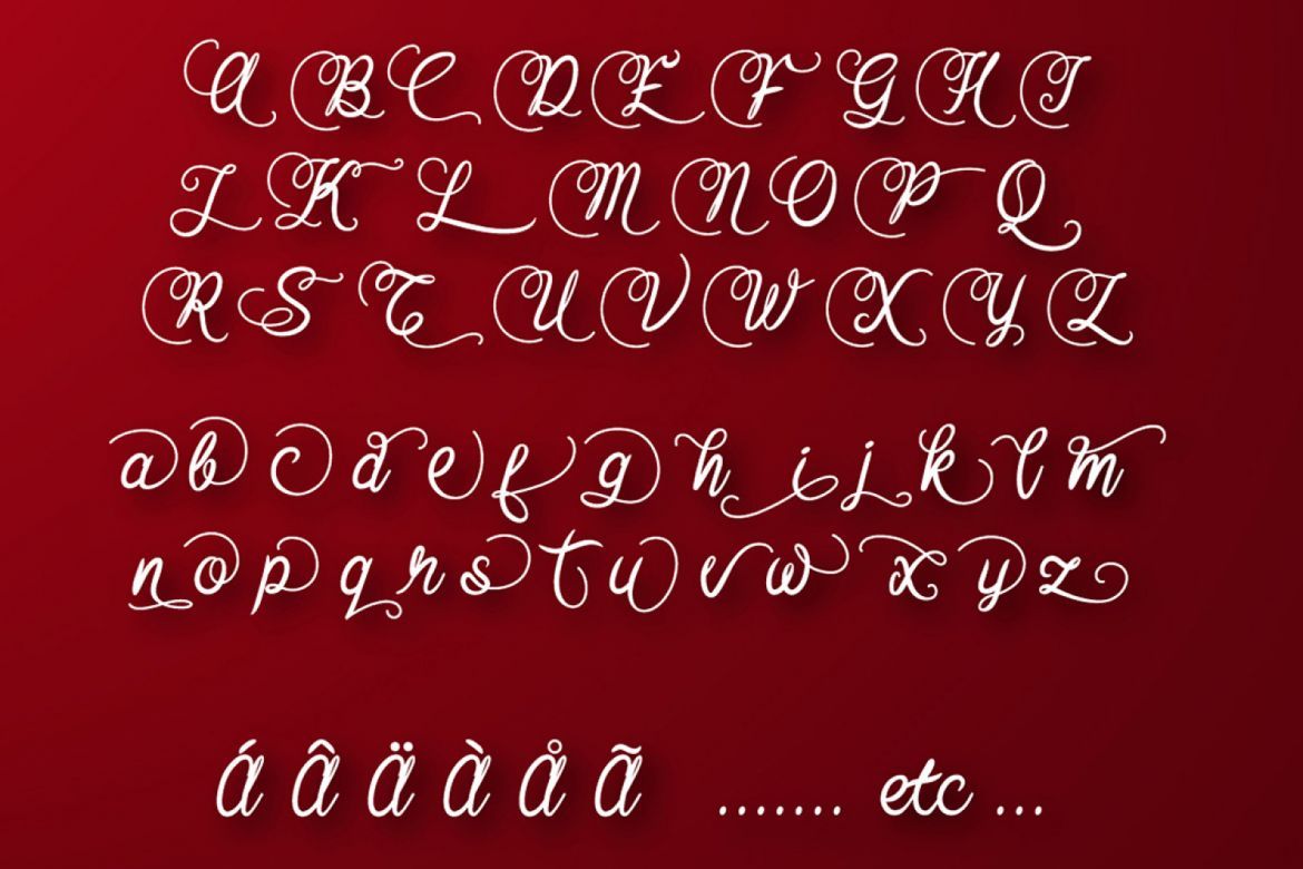 Baline script font - view 4