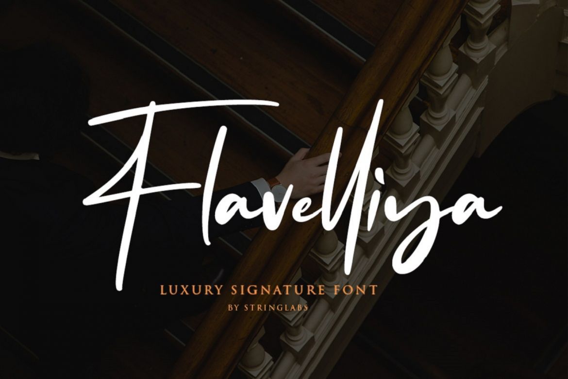 Flavellya - Luxury Signature Font alt