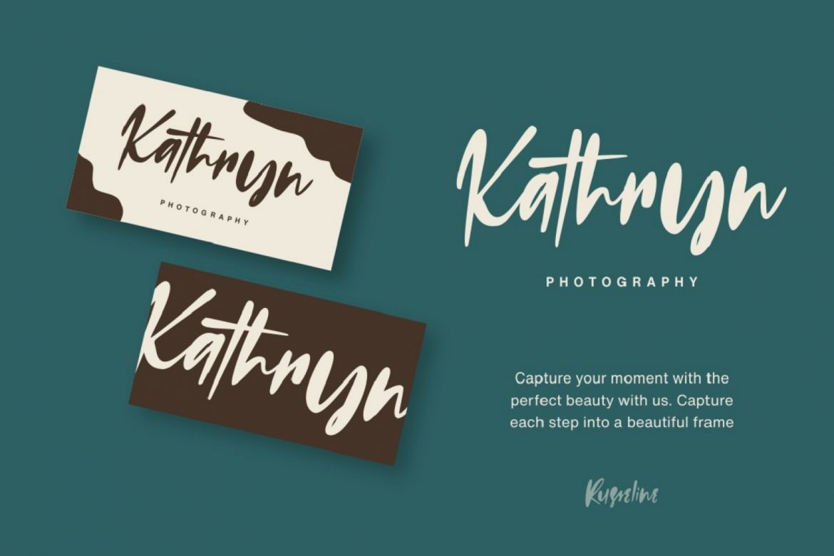 Russeline - Handwritten Font alt