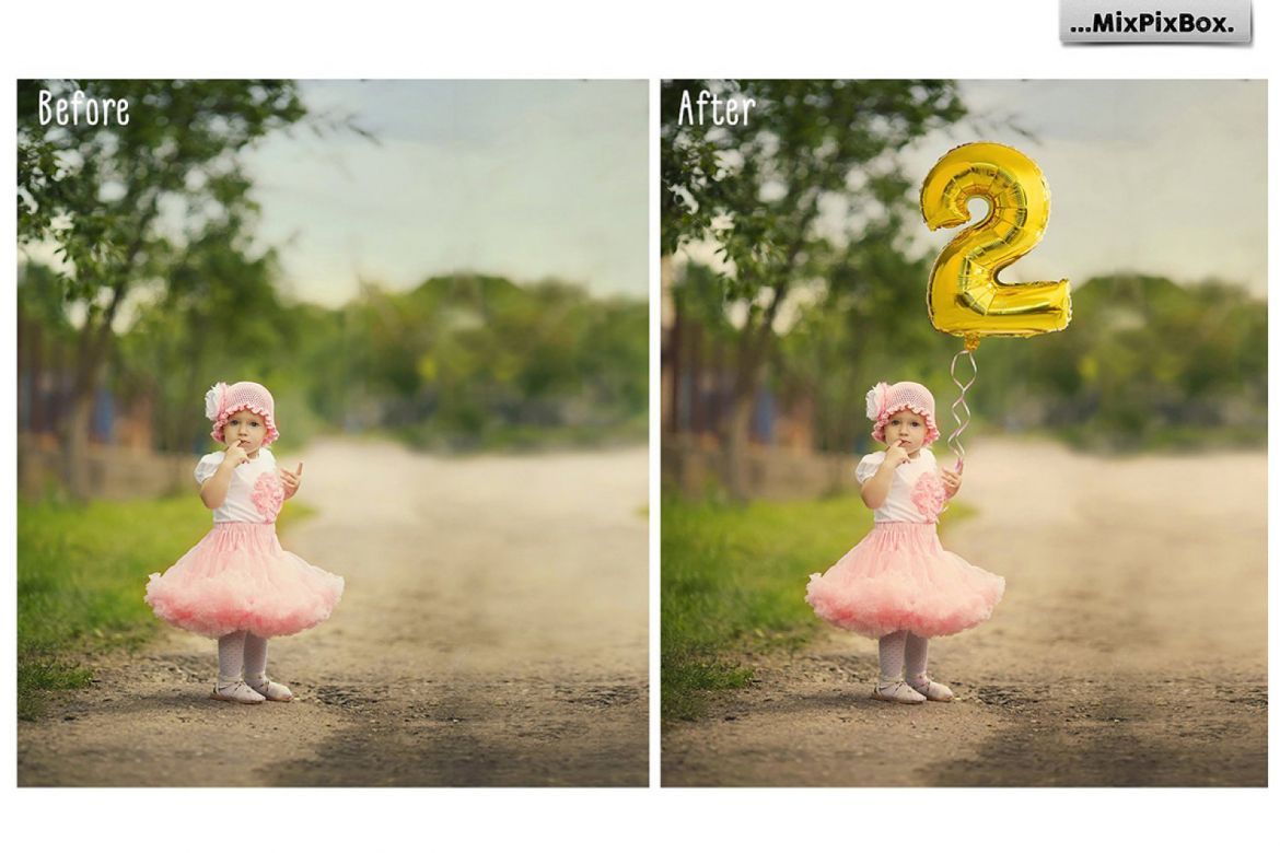 Shaped Number Balloons Overlays alternate
