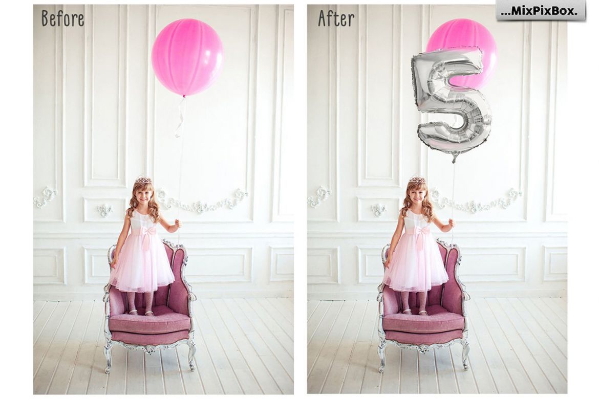 Shaped Number Balloons Overlays - view 3