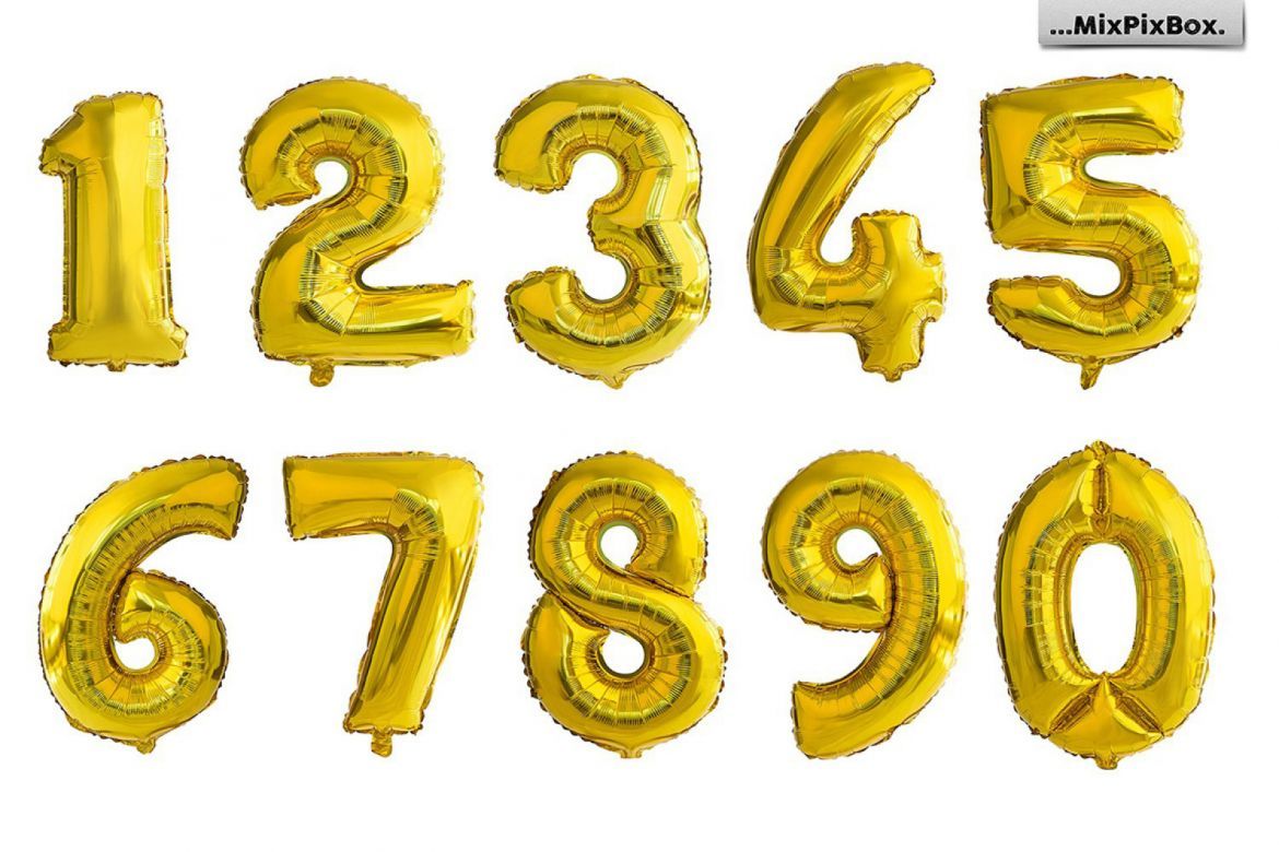 Shaped Number Balloons Overlays - view 4