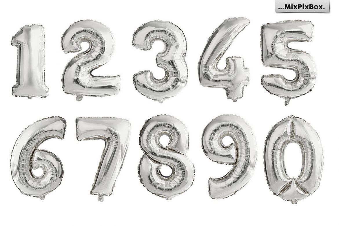 Shaped Number Balloons Overlays - view 5